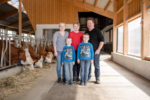 Alpenhain Landwirt Huber Josef und Familie