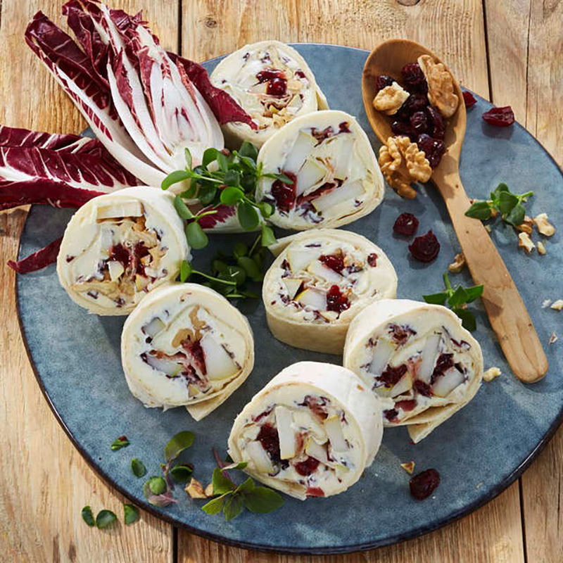 Fruchtiger Wrap mit Camembert Creme