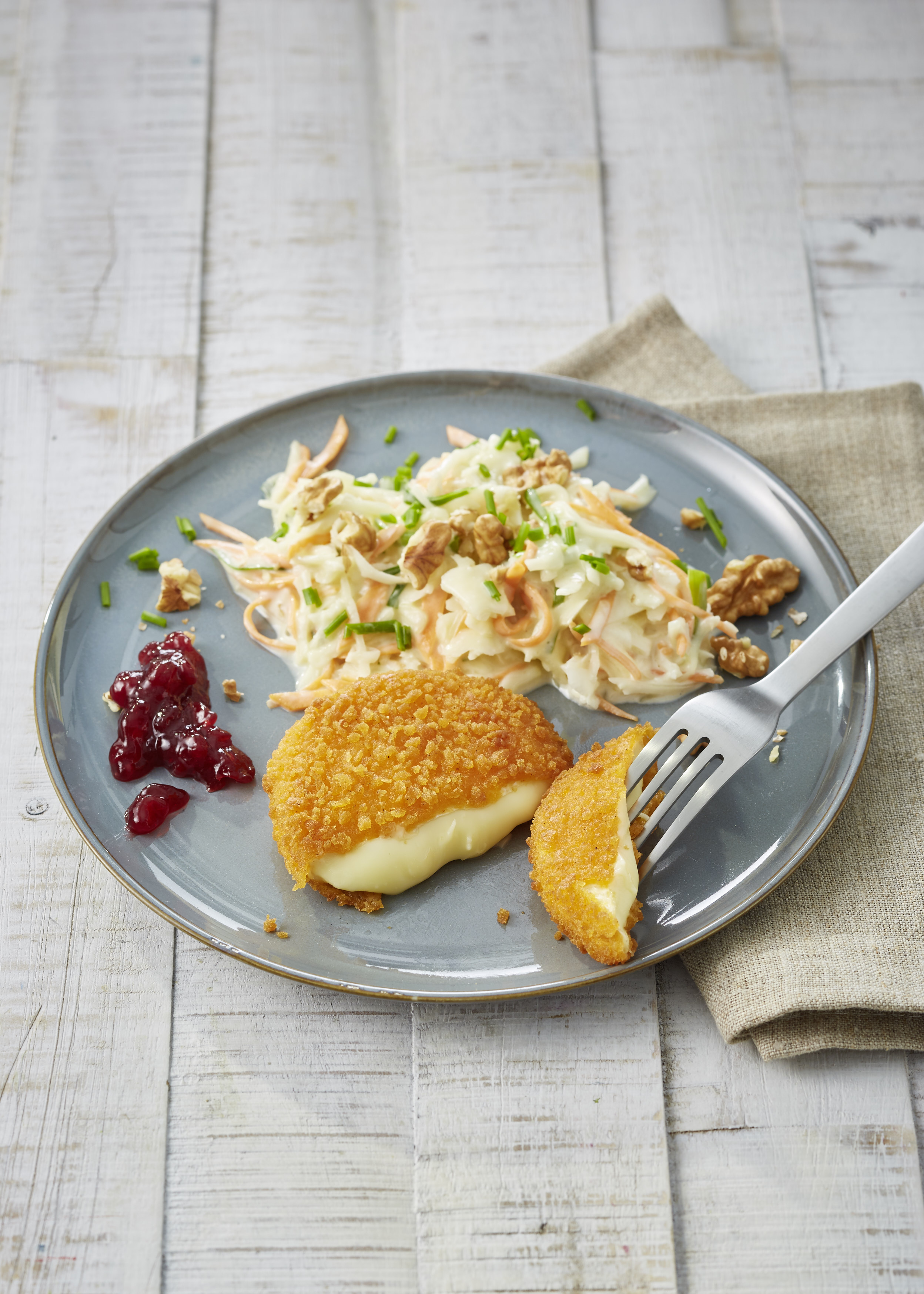 Nudelauflauf mit Champignons und Camembert Creme