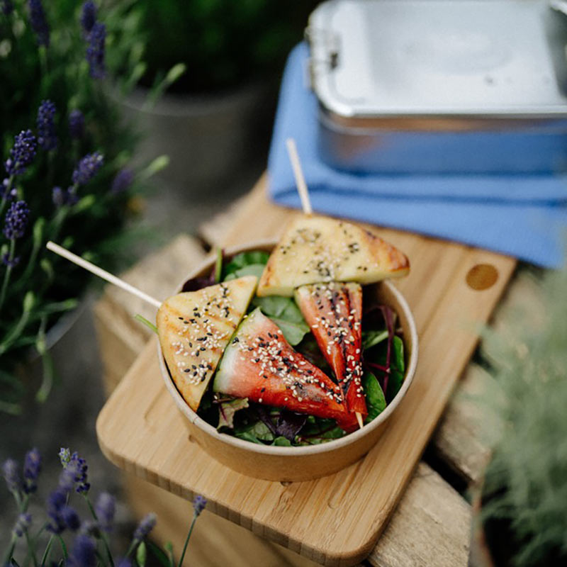 Melonen-Spieß mit Grill Käsegenuss