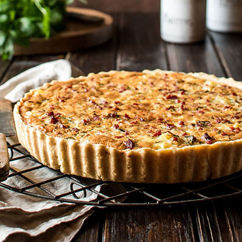 Kartoffel-Quiche mit Camembert Creme