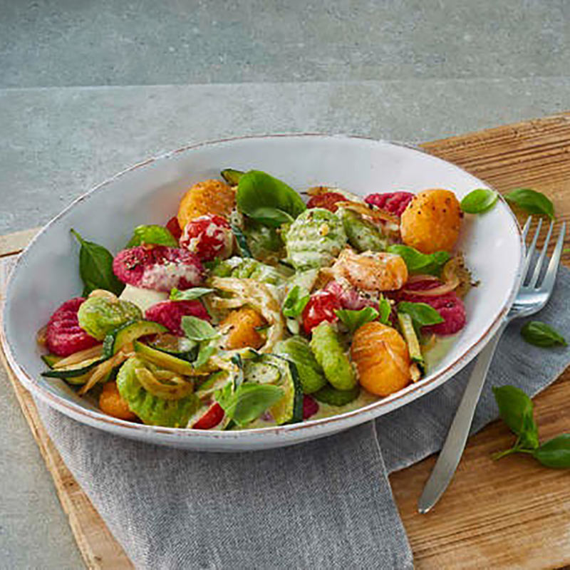 Bunte Gnocchi mit Camembert Creme