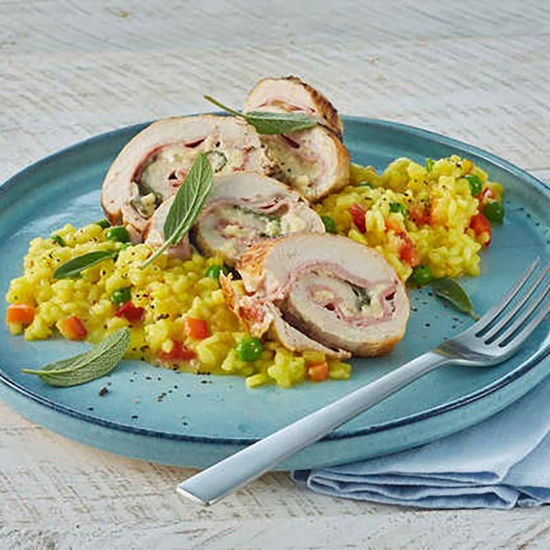 Hähnchenroulade gefüllt mit Camembert Creme