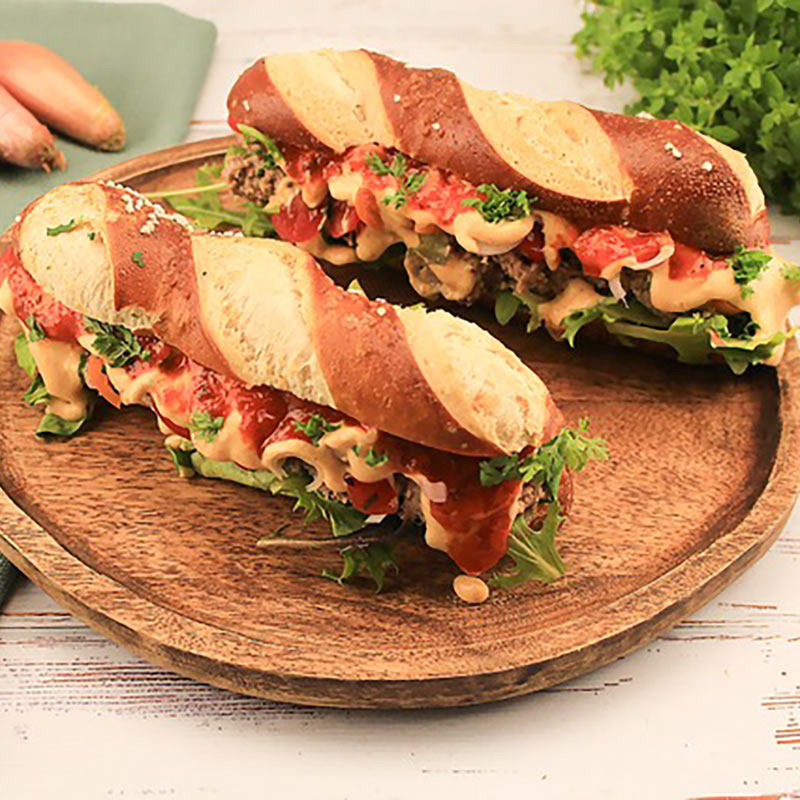 Veganer Bohnen-Burger mit Opflanzda